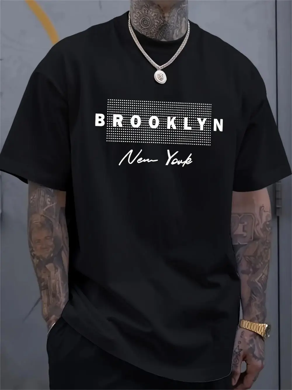 3D Printing York - เสื้อยืดพิมพ์ลายตัวอักษรนิวยอร์กสำหรับผู้ชาย เสื้อยืดคอกลมแขนสั้นลำลองใส่ได้ทุกวัน สไตล์สตรีท โอเวอร์ไซส์ เสื้อผ้าผู้ชาย