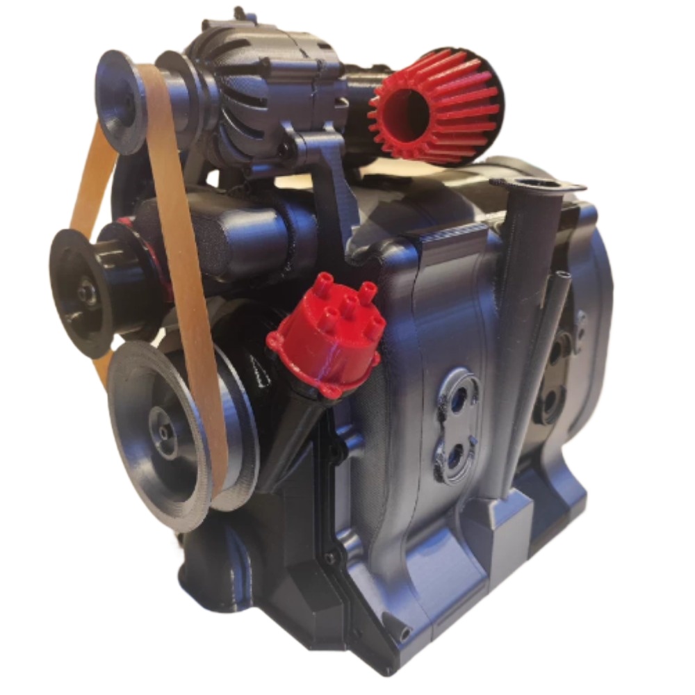 3D Printing Operator - แบบจำลองเครื่องยนต์โรเตอร์คู่ RX8 ขนาดเล็ก พิมพ์ด้วยเครื่องพิมพ์สามมิติ ใช้เป็นเครื่องมือสาธิตหลักการทำงานของเครื่องยนต์ แบบจำลองเครื่องยนต์โรเตอร์เสมือนจริง