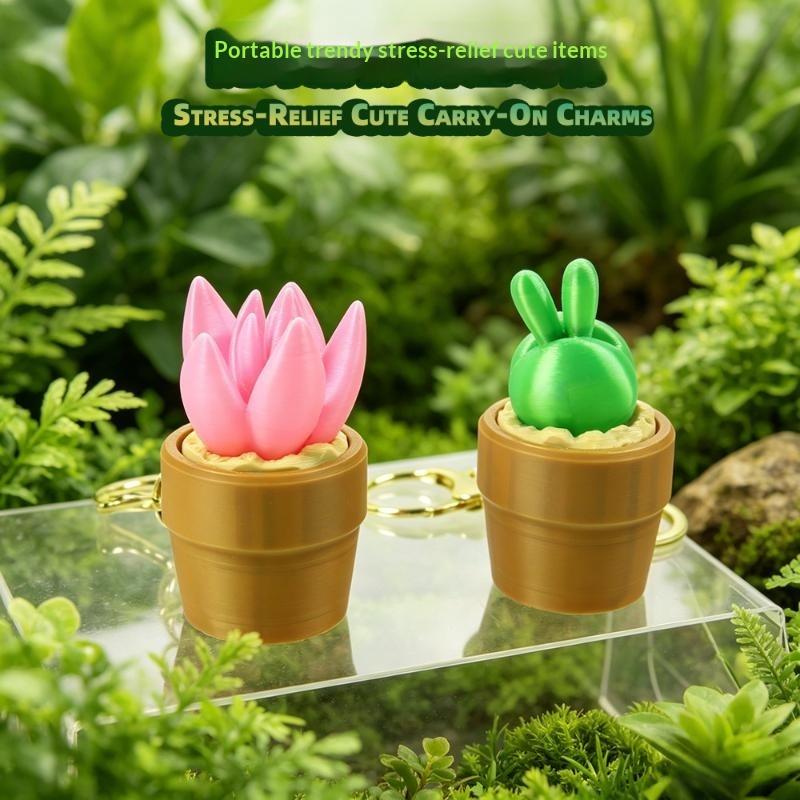 3D Printing With Pp - พวงกุญแจ 3 มิติ พิมพ์ลาย ของเล่นคลิกเกอร์น่ารัก ขนาดเล็ก