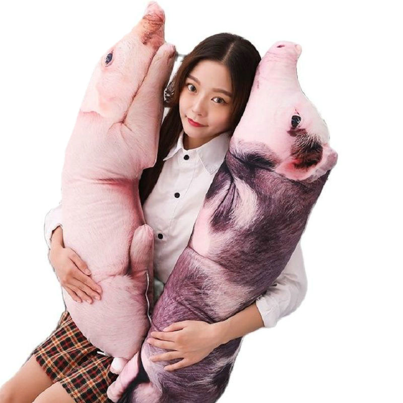 3D Printing With Pp - 50ซม.90ซม.150ซม.ขนาด3D การพิมพ์จำลองหมูตุ๊กตาหมอนที่สมจริงตุ๊กตาหมูสัตว์โยนหมอนโซฟาตกแต่งเบาะ