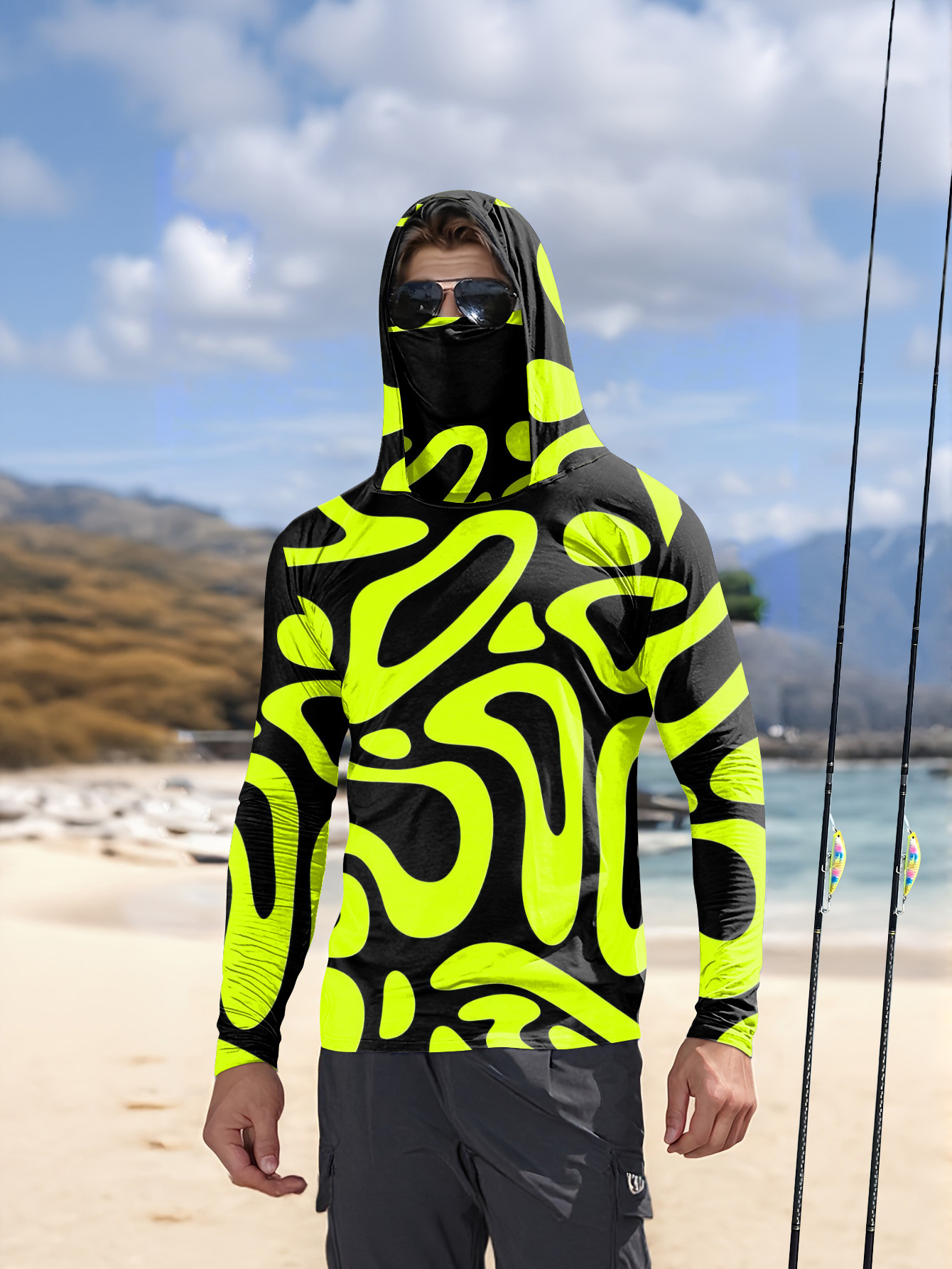3D Printing Service - เสื้อเชิ้ตแขนยาวผู้ชายสไตล์ใหม่ประจำฤดูร้อนปี 2026 ลายพิมพ์ 3 มิติ สำหรับใส่เล่นกีฬาและลำลอง