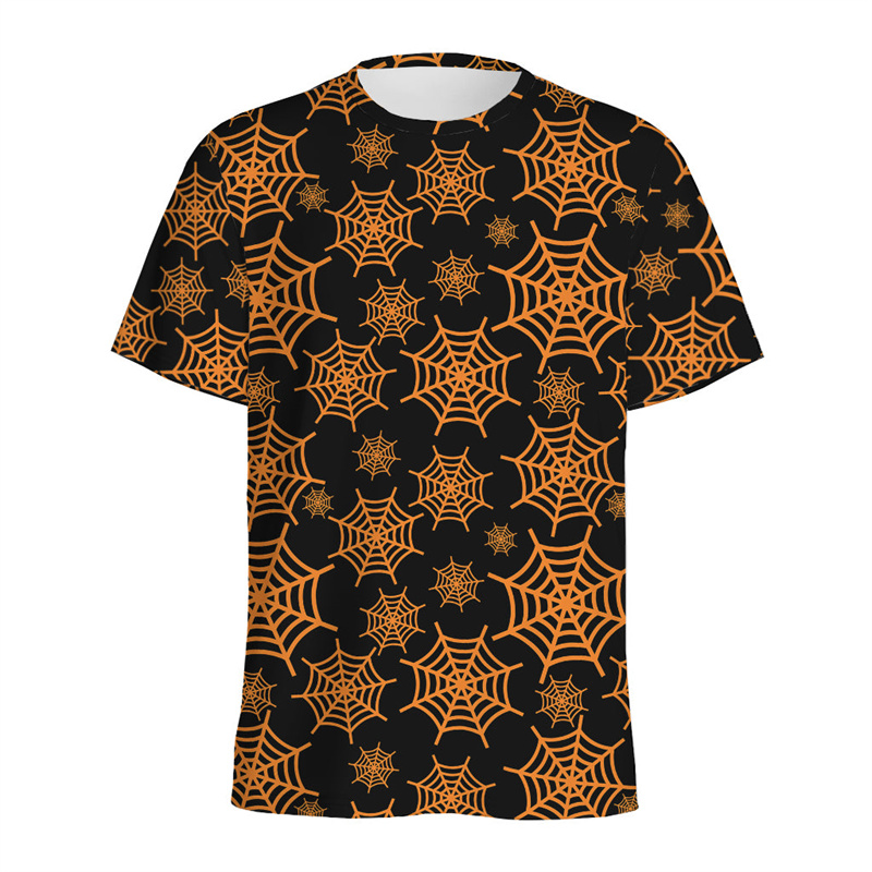 เสื้อยืดลายใยแมงมุมฮาโลวีนสำหร - 3D Printing Web บทวิจารณ์และราคา