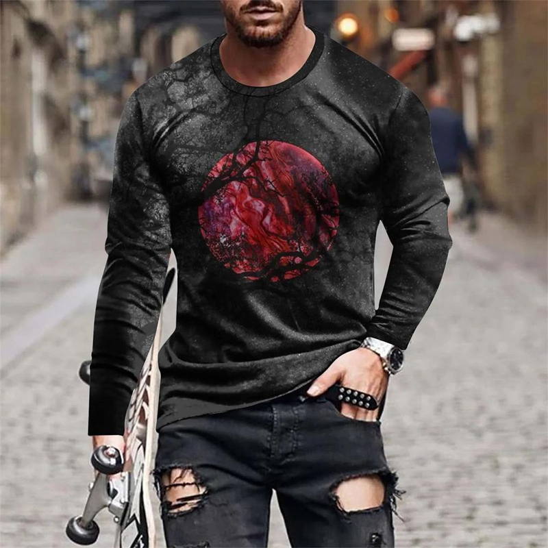 เสื้อยืดแขนยาวพิมพ์ลายใยแมงมุม - 3D Printing Web บทวิจารณ์และราคา