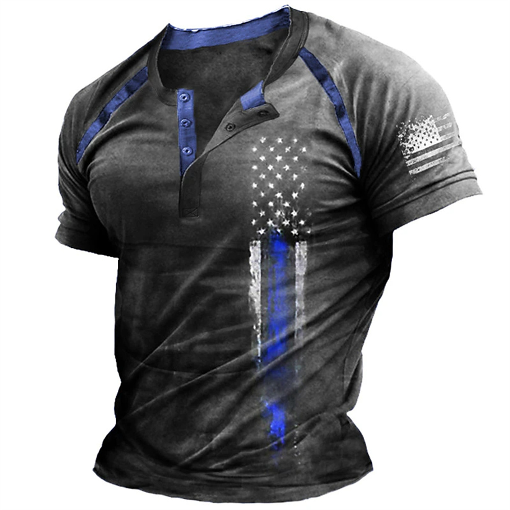 เสื้อเชิ้ตเฮนรี่พิมพ์ลายธงชาติ - 3D Printing Service บทวิจารณ์และราคา