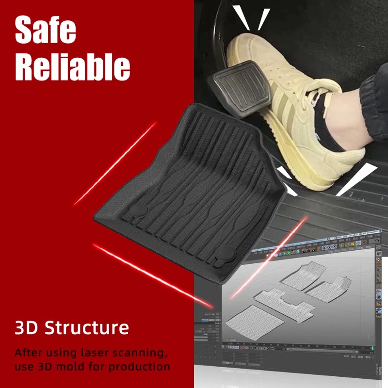 แผ่นรองท้ายรถแบบกันน้ำ 3 มิติ  - 3D Printing Tpe บทวิจารณ์และราคา