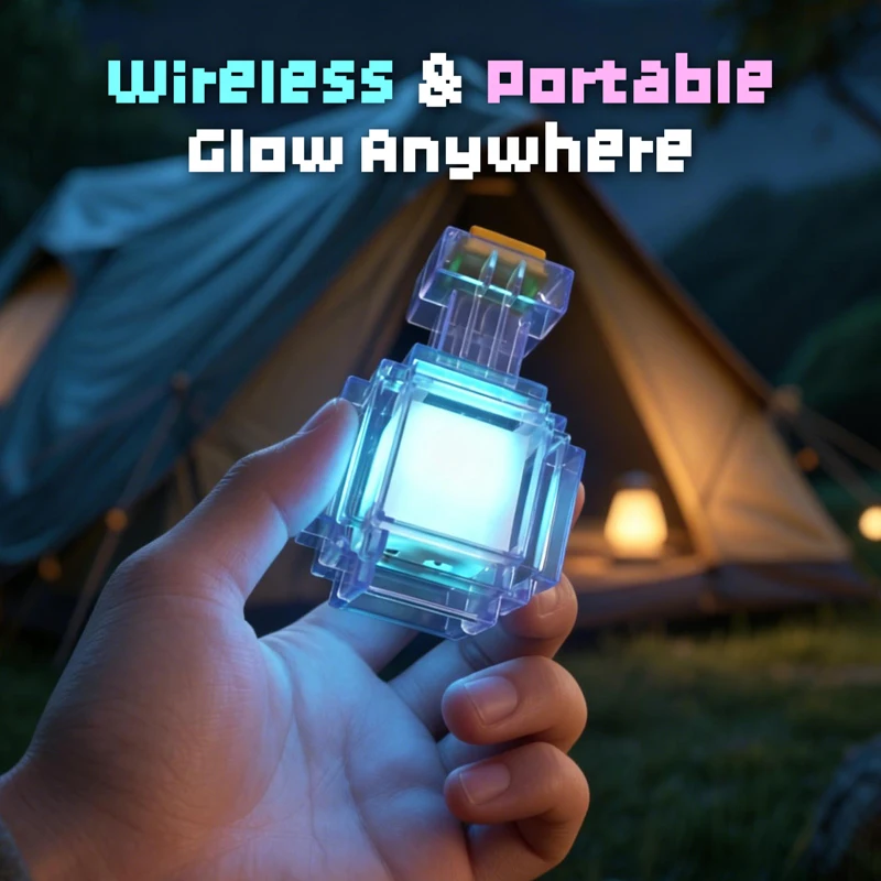 โคมไฟกลางคืนขนาดเล็ก 7 สี ขวดย - 3D Printing Lamp บทวิจารณ์และราคา